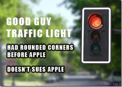 good guy traffic light and apple