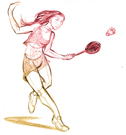 badminton fille