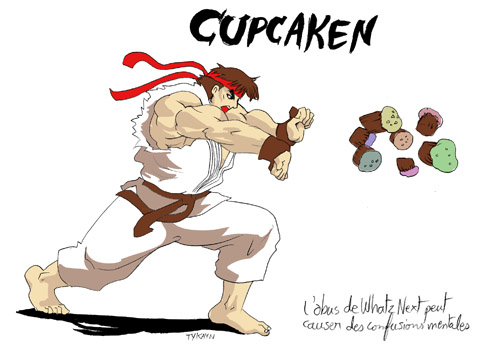 street fighter cupcake hadoken